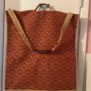 Brocade Design Poly-backed Garment Travel Bag